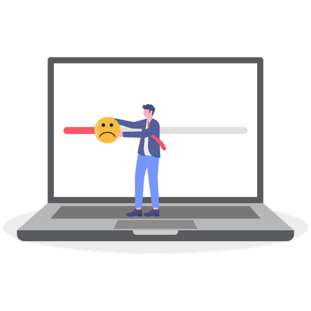L'employé reçoit un commentaire négatif  Illustration
