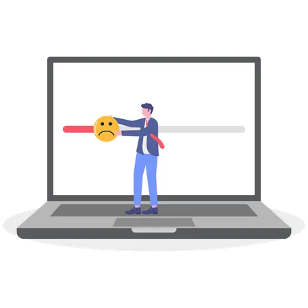 L'employé reçoit un commentaire négatif  Illustration