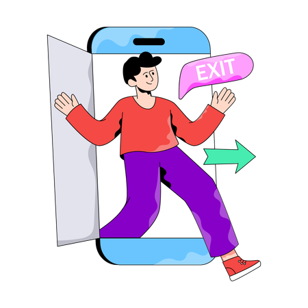 L'employé se déconnecte du système  Illustration
