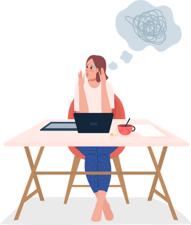 Employé stressé  Illustration