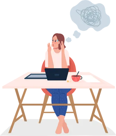 Employé stressé  Illustration