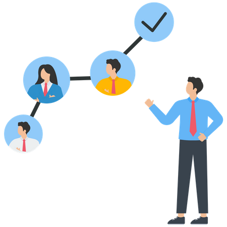 Employee analytic comparison with efficiency report  Illustration