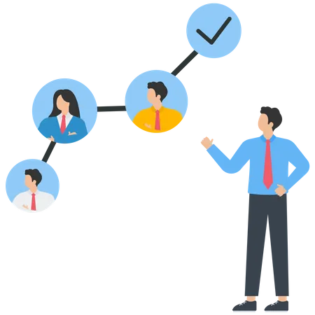 Employee analytic comparison with efficiency report  Illustration