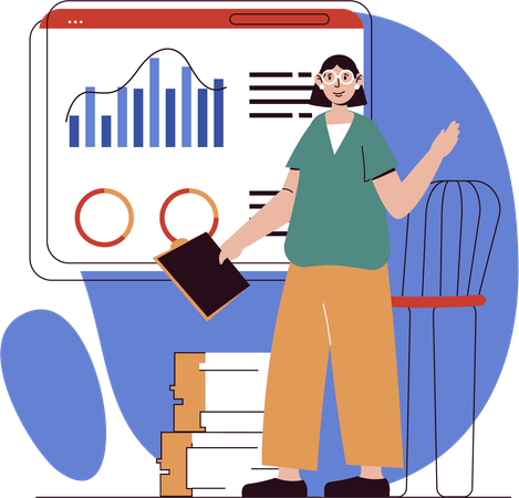 Employee analyze data research  Illustration