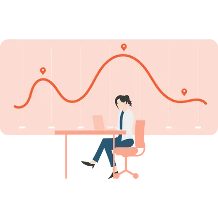 Employee analyzing Search Improvement  Illustration