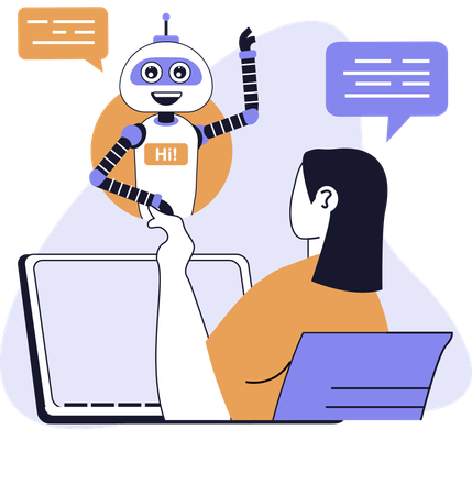 従業員支援ロボット  イラスト