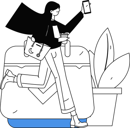 Employee behind schedule for meeting  Illustration