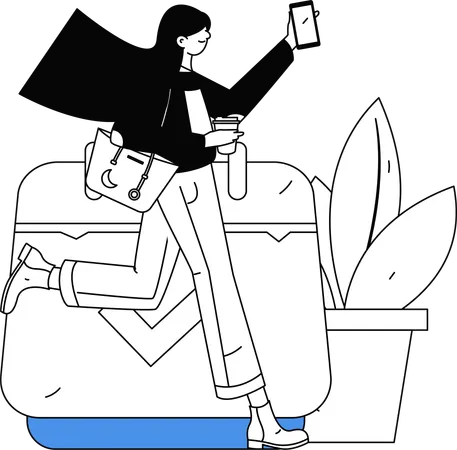 Employee behind schedule for meeting  Illustration