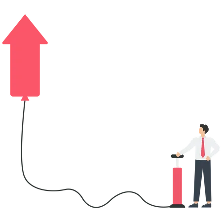 Employee boosting more performance  Illustration