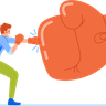 illustration boxing fight