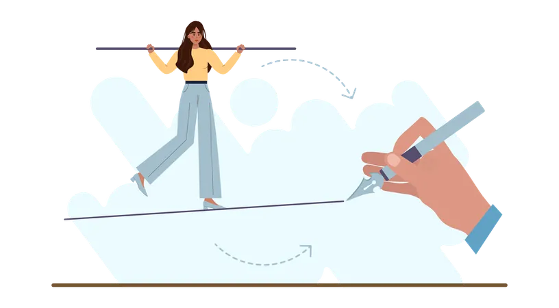 Challenge Concept Business Character Overcoming Obstacles And Hurdles On Way To Success Goal Achievement Motivation Development Flat Vector Illustration Illustration