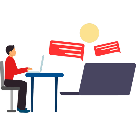 Employee chats in office  Illustration