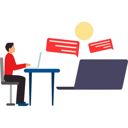 Employee chats in office  Illustration