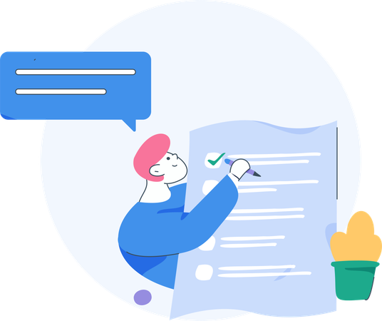 Employee complete business tasks  Illustration