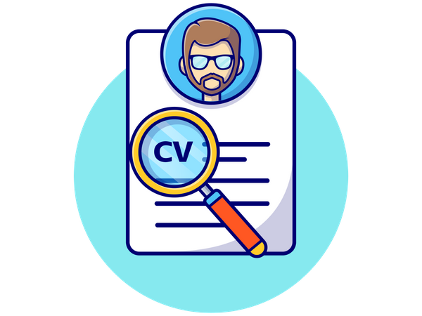 Employee CV analysis Illustration