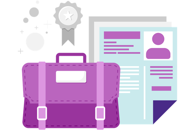 Employee CV Resume  Illustration