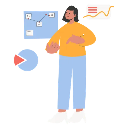 Employee discussing growth plans  Illustration