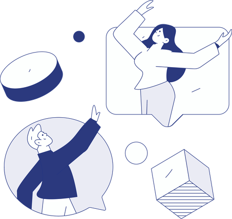Employee discussing in meeting  Illustration