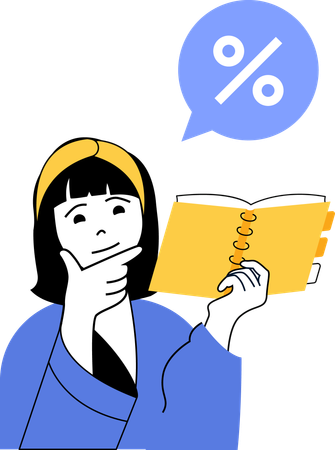 Employee discussing sale percentage revenue  Illustration