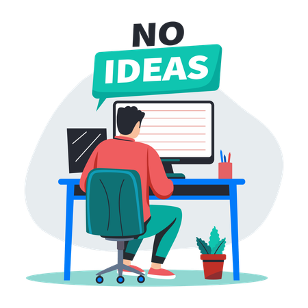 Employee do not have business Ideas  Illustration