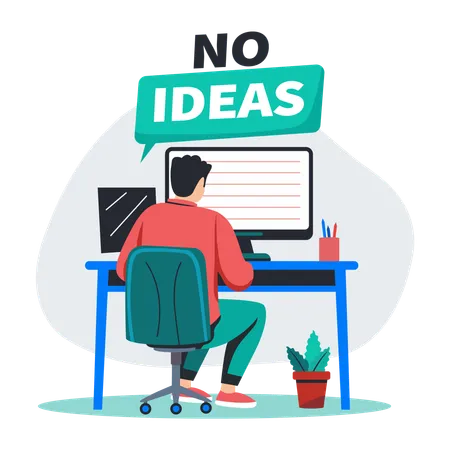 Employee do not have business Ideas  Illustration