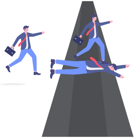 Employee doing bully in office  Illustration