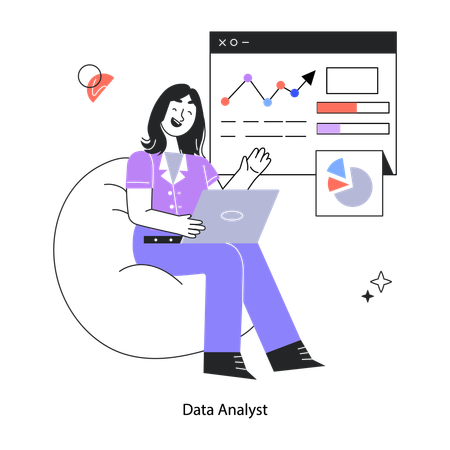 Employee Doing Business Analysis  Illustration