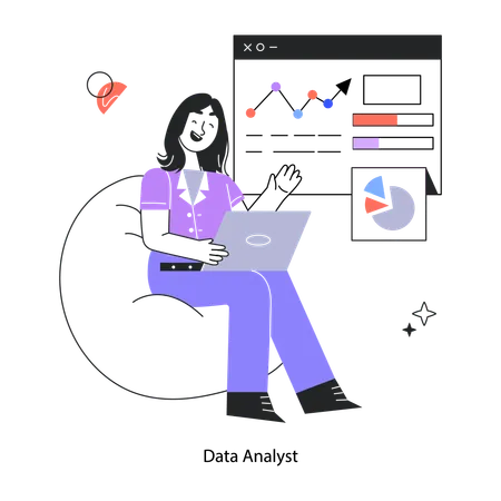 Employee Doing Business Analysis  Illustration