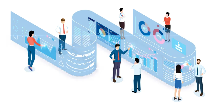 Data Centers Are Data Centers To Serve Applications And Supporting Business Information Cloud Computing Technology For Business Analysis Analytics Research Strategy Statistic Planning Marketing Illustration