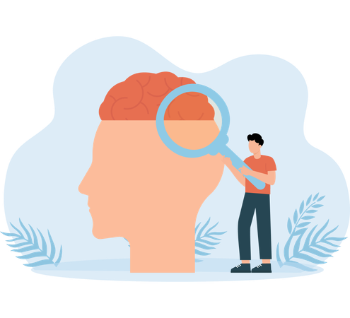 Employee doing Mind Verification  Illustration