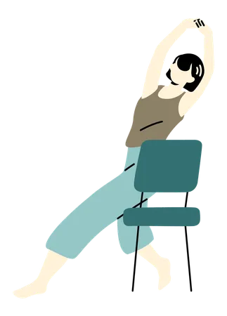 Employee doing Office workout  Illustration