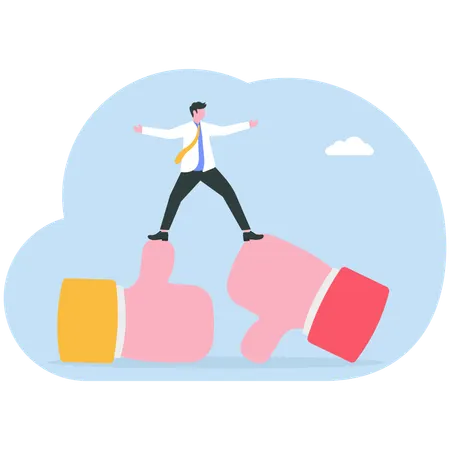 Employee doing Performance evaluation  Illustration