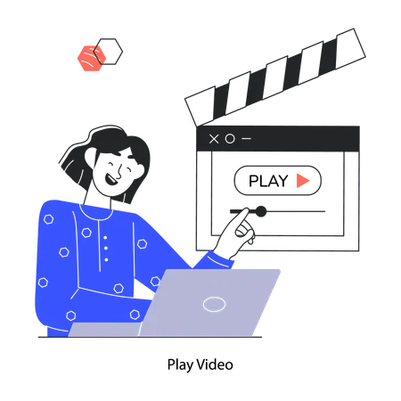 Employee Doing Video Marketing  Illustration