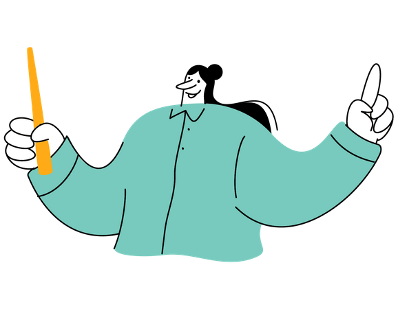 Employée donnant une présentation  Illustration