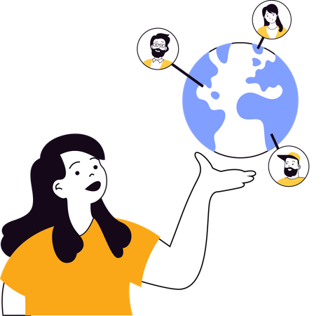 Employee establishes global user network  Illustration