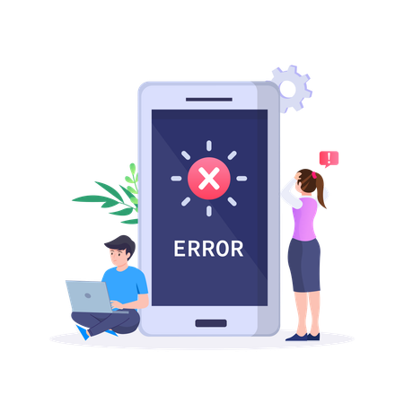 Employee Faces Account Login Error  Illustration