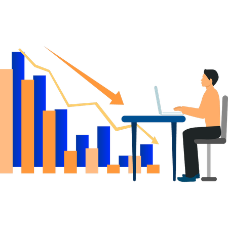 Employee faces crisis  Illustration