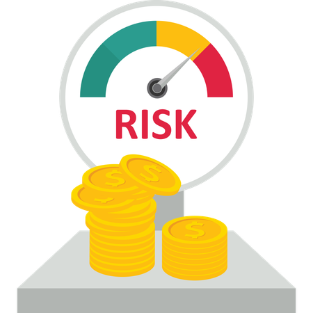 Employee faces financial risk  Illustration
