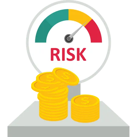 Employee faces financial risk  Illustration