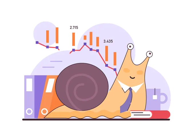 Employee faces market risk  Illustration