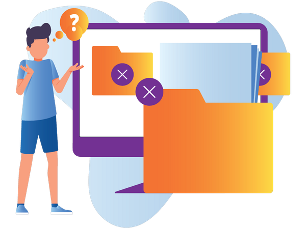 Employee faces network issue while downloading files  Illustration