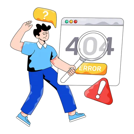 従業員がウェブサイトエラーに直面  イラスト