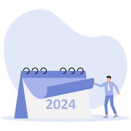 Employee facing and Moving towards 2024  Illustration