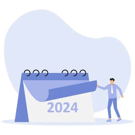 Employee facing and Moving towards 2024  Illustration