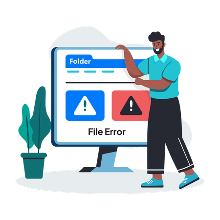 Employee facing File Error  Illustration