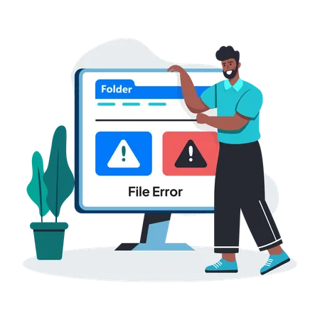 Employee facing File Error  Illustration