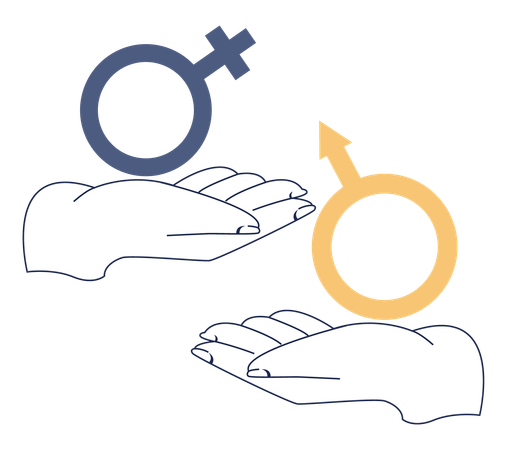 Employee facing gender inequality  Illustration