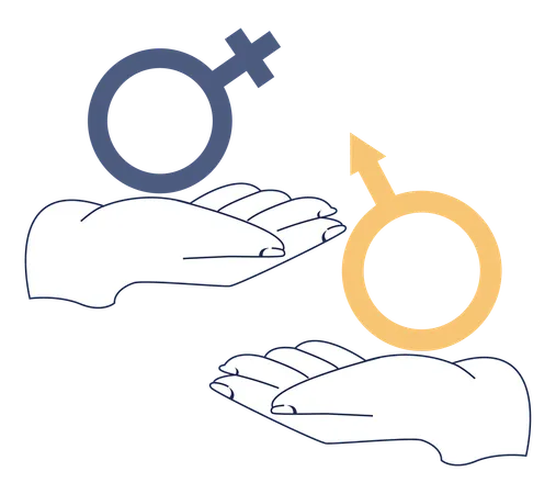 Employee facing gender inequality  Illustration