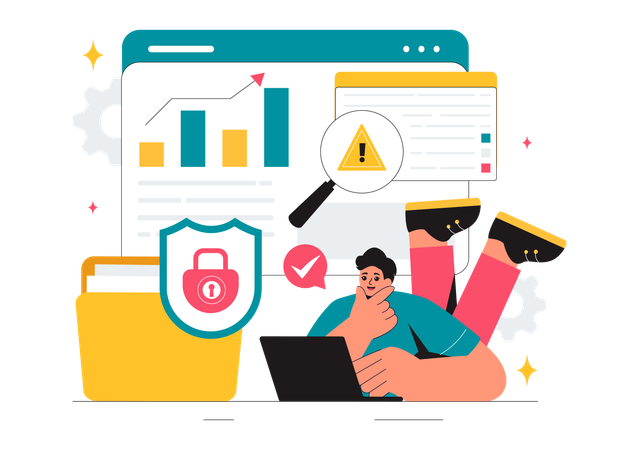 Employee facing issue while analyzing graphical data  Illustration