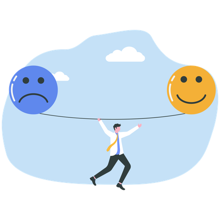 Employee facing mood swings  Illustration